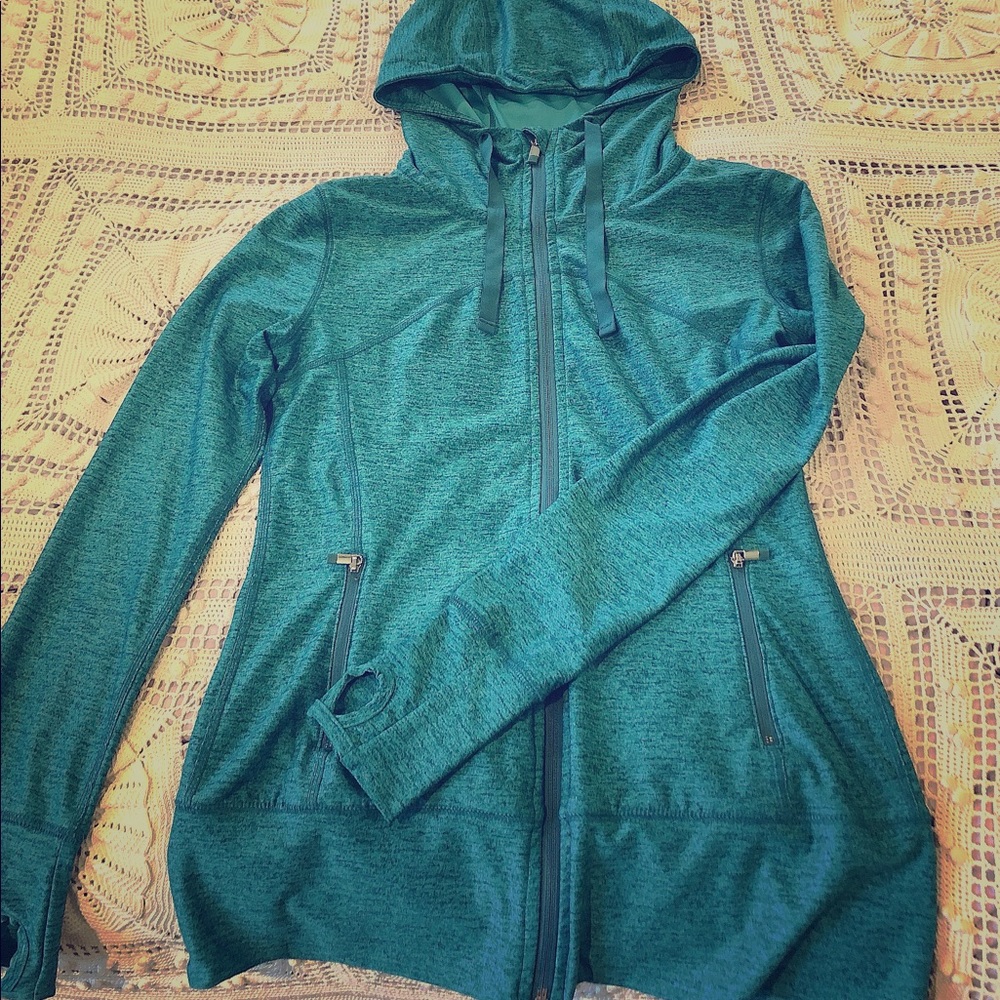 Gap Extra Small Turquoise Workout Jacket Stretchy - image 1